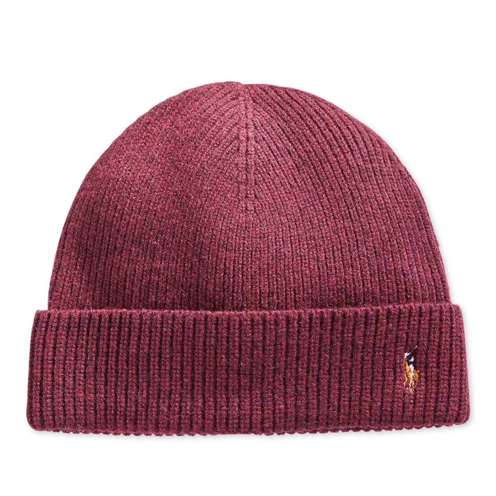 Ralph Lauren Burgundy Knit Beanie